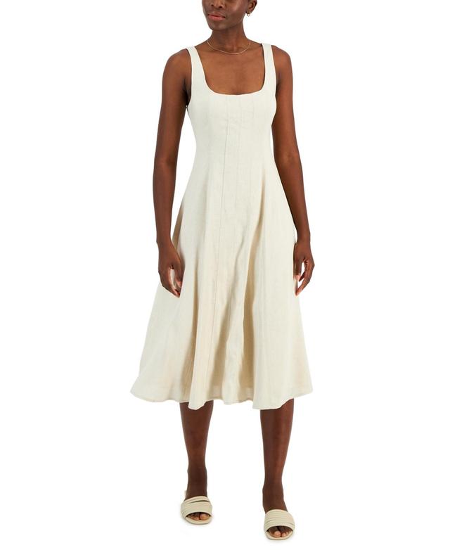 And Now This Womens Linen-Blend Seamed Midi Dress, Created for Macys Product Image