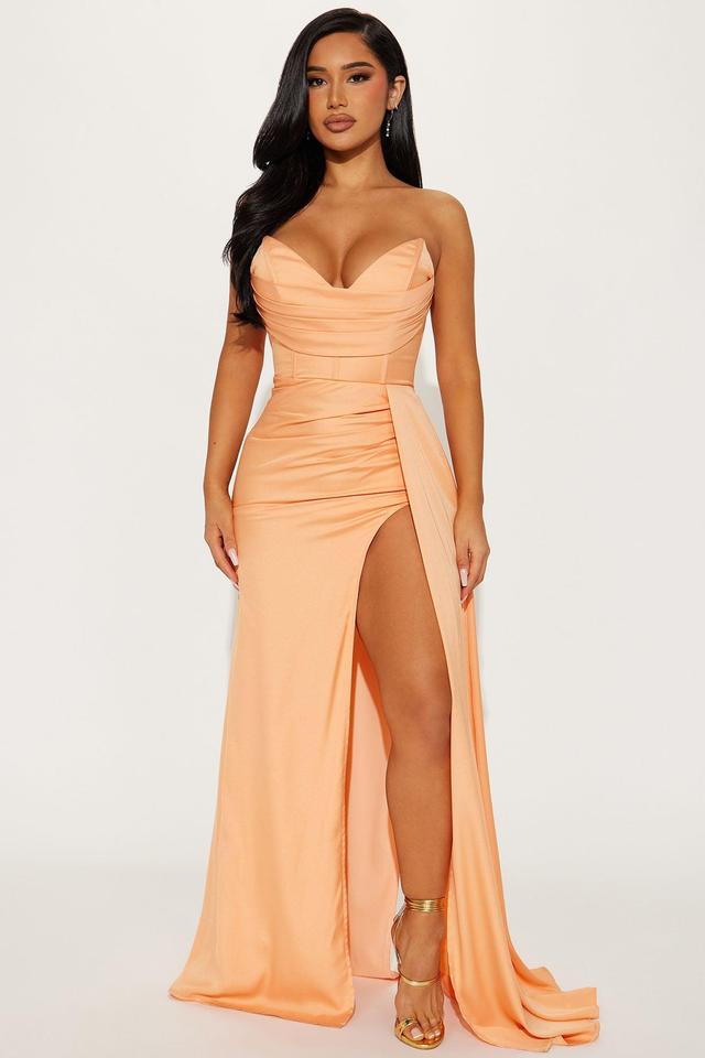 Maya Corset Gown - Peach Product Image