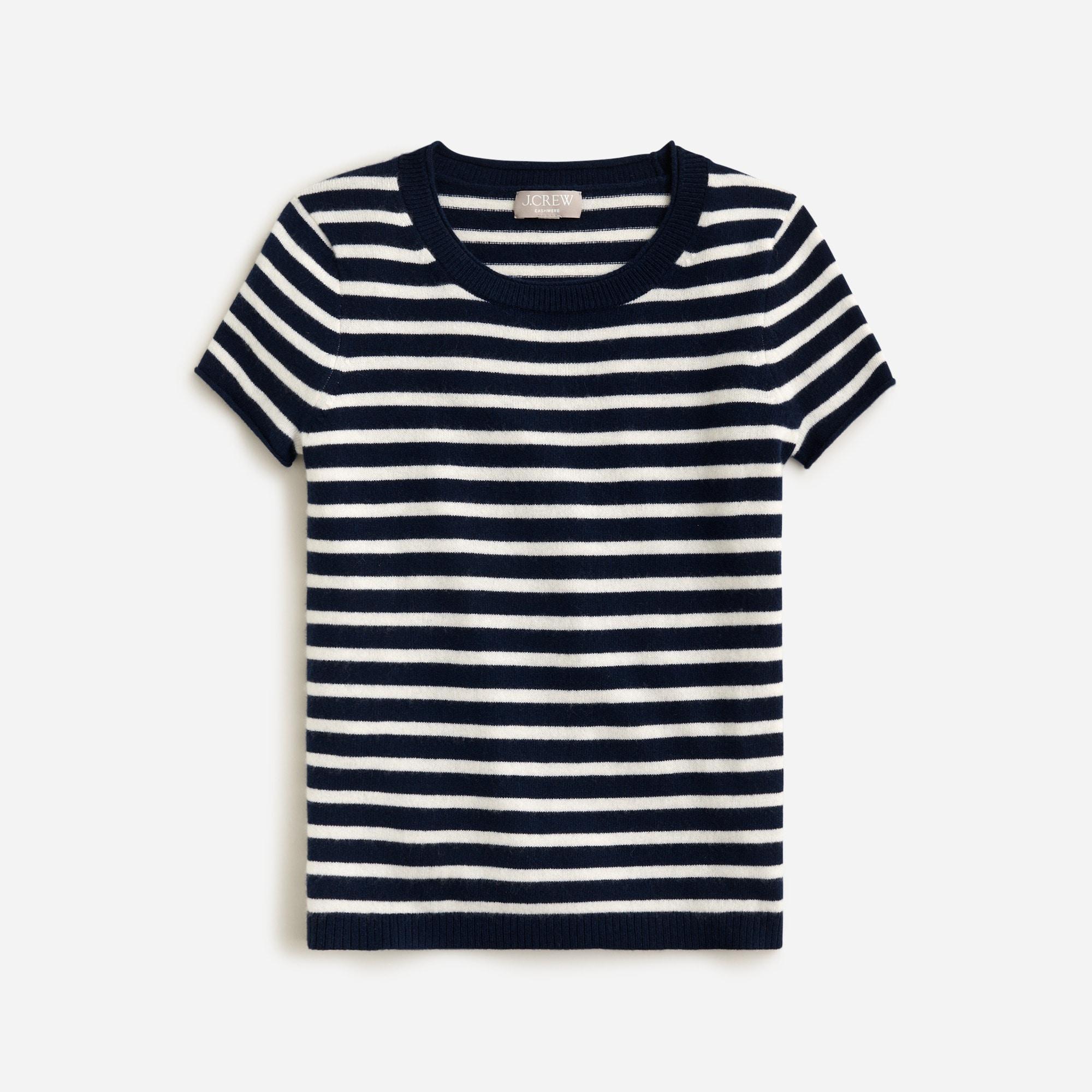 Cashmere relaxed T-shirt in stripe Product Image