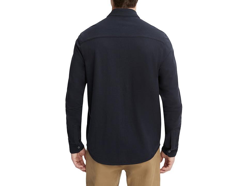 Mens Piqu Button-Front Shirt Product Image