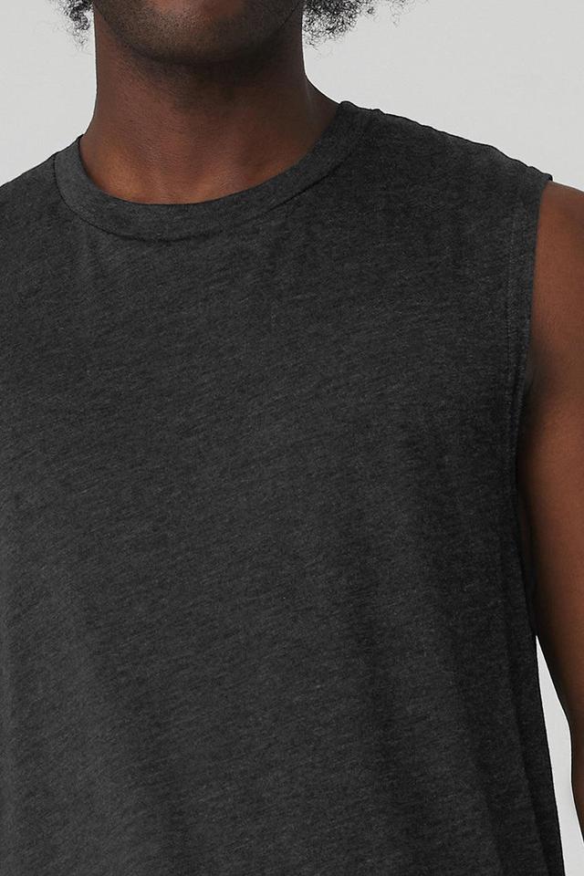 The Triumph Muscle Tank - Black Heather Product Image