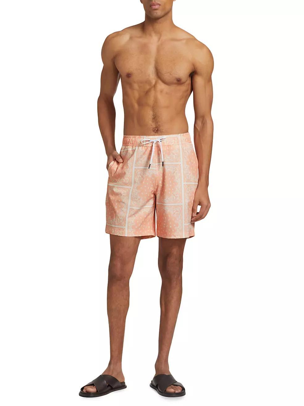 COLLECTION Patchwork Swim Trunks Product Image