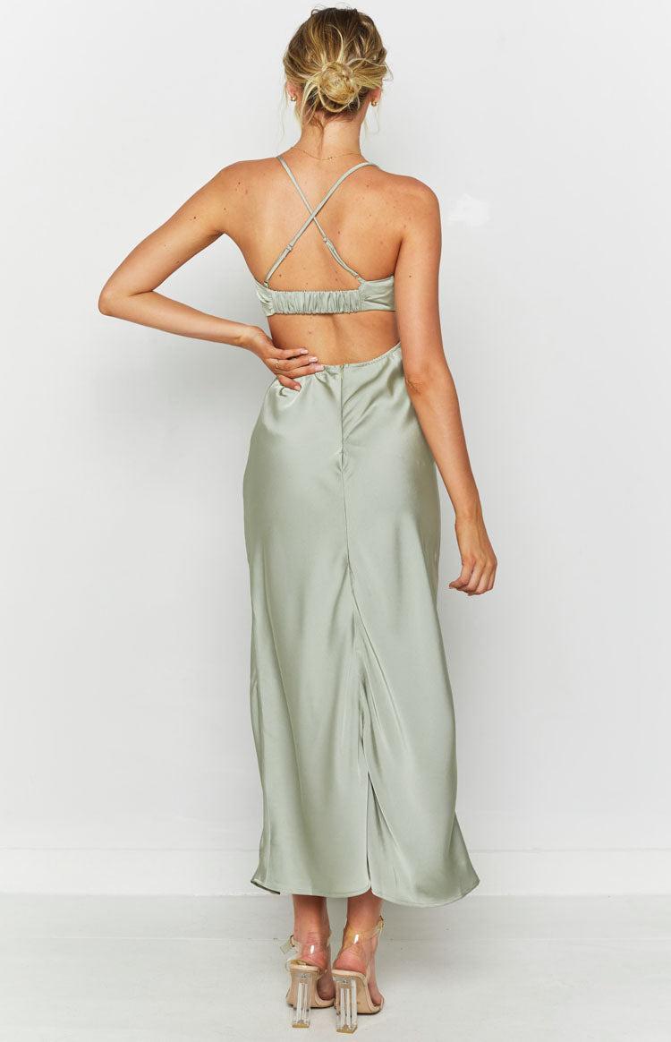 Taleah Cut Out Maxi Dress Sage Product Image