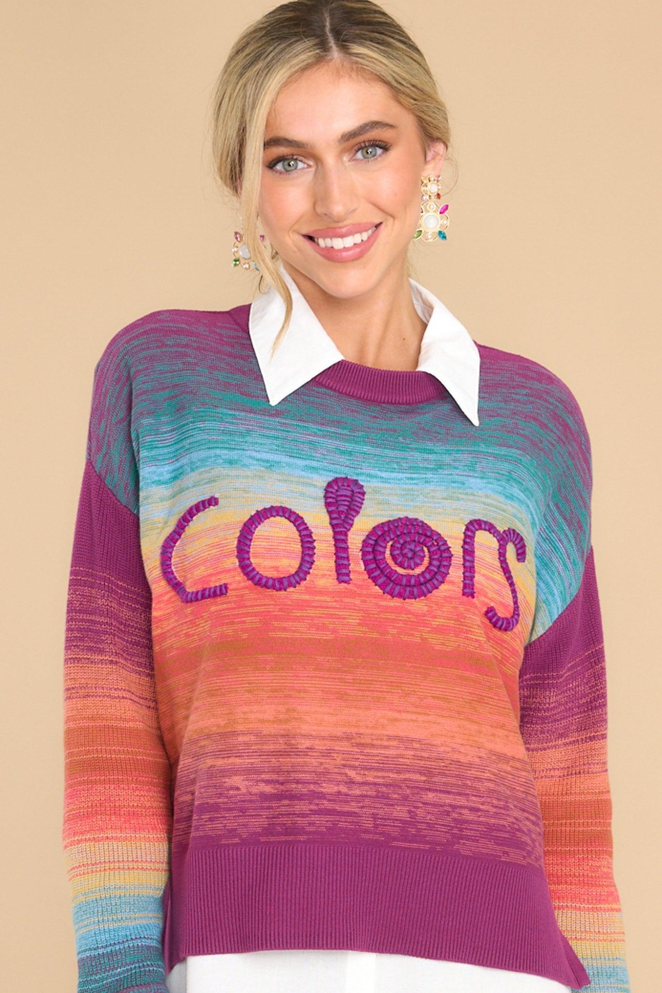 The Marybeth Colors Embroidery Sweater Product Image