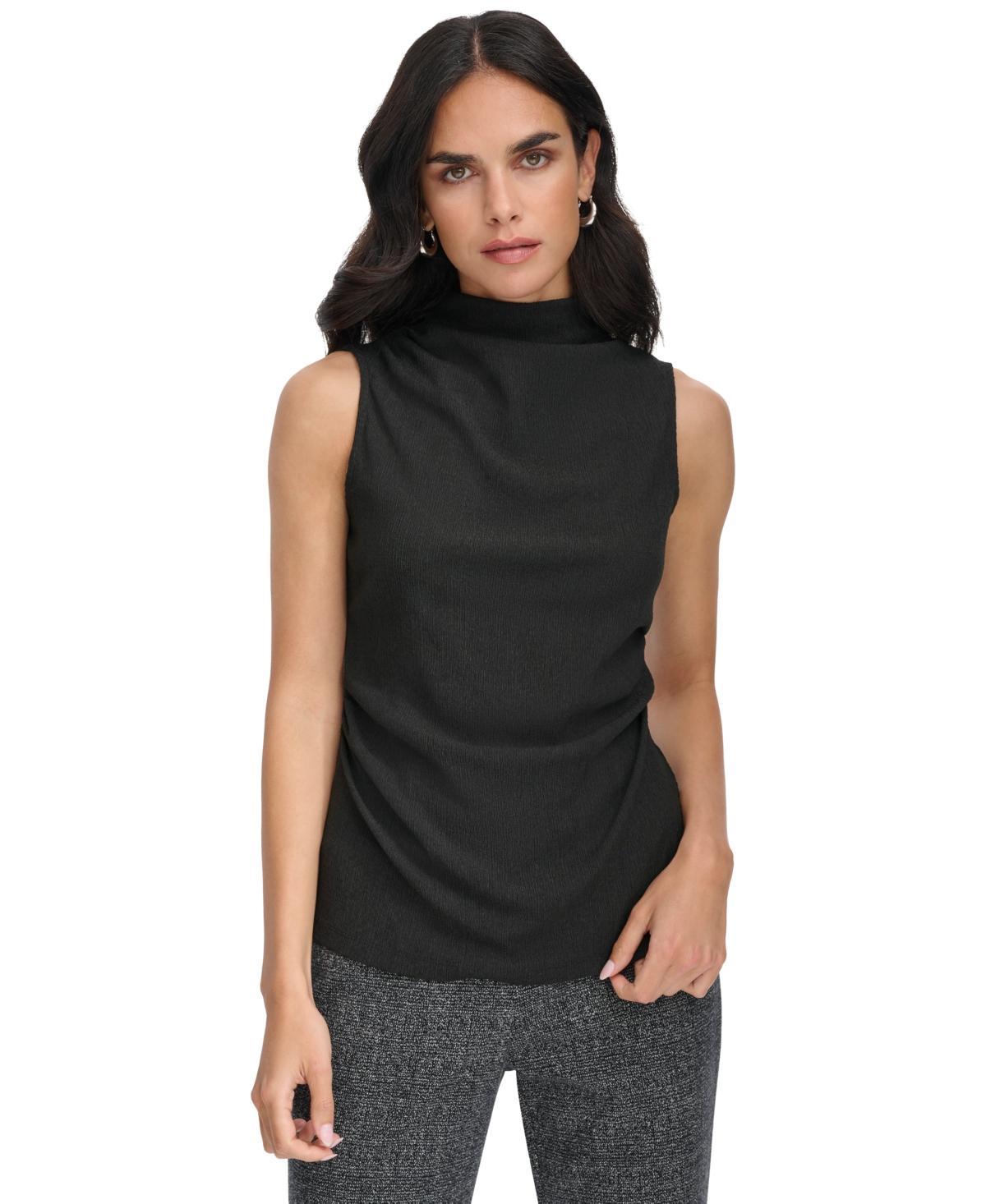 Calvin Klein Womens Mock-Neck Sleeveless Top Product Image