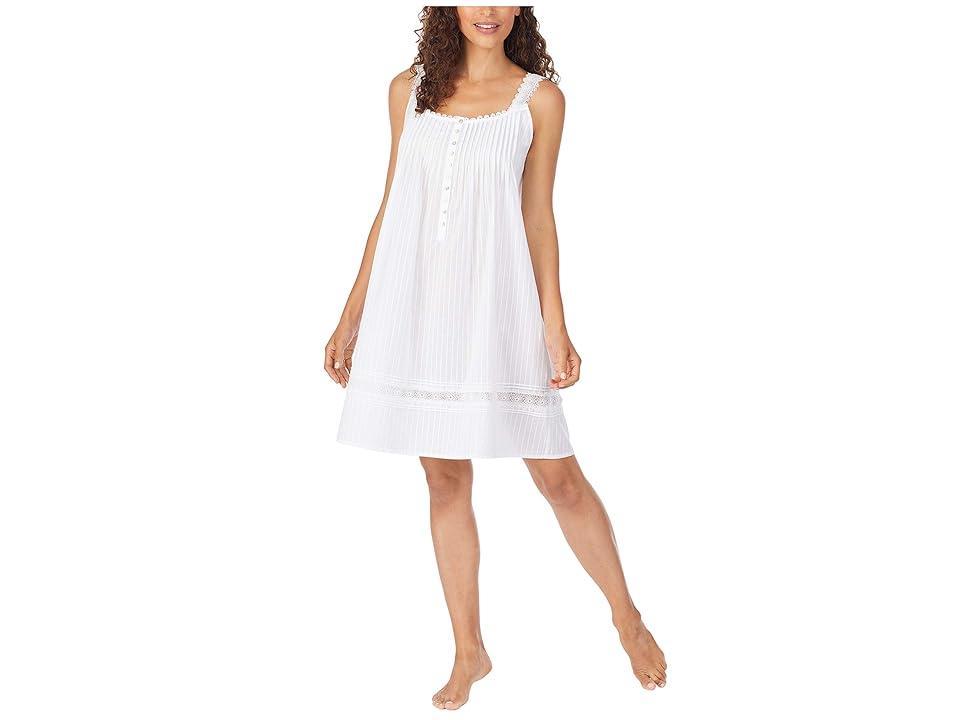 Eileen West Cotton Dobby Striped Chemise Nightgown Product Image