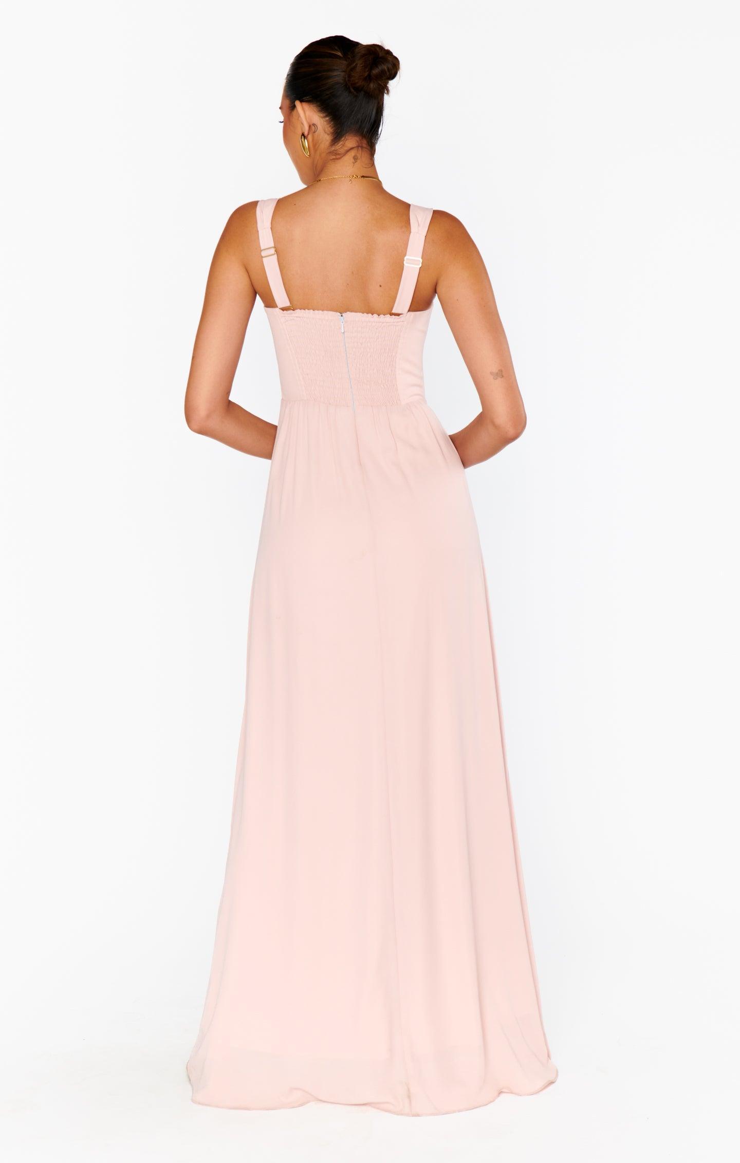 Nina Maxi Dress ~ Dusty Blush Crisp Product Image