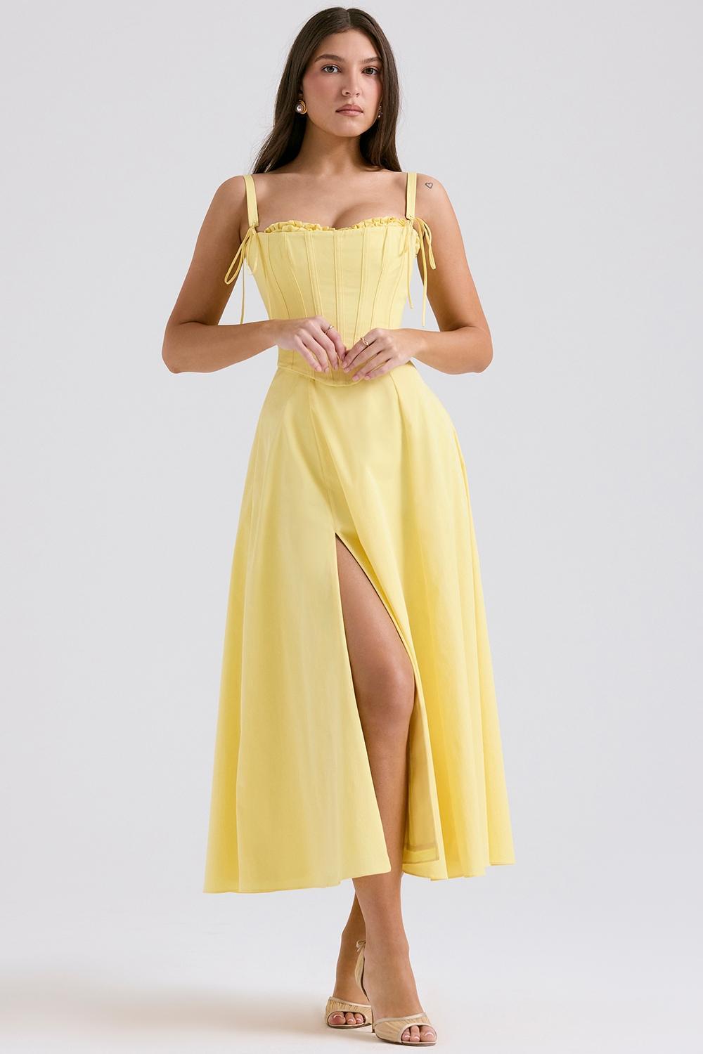 Clarabelle Sunshine Cotton Midi Sundress Product Image