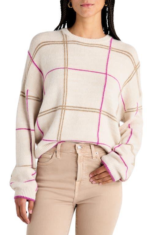 Splendid Greta Windowpane Plaid Jacquard Sweater Product Image