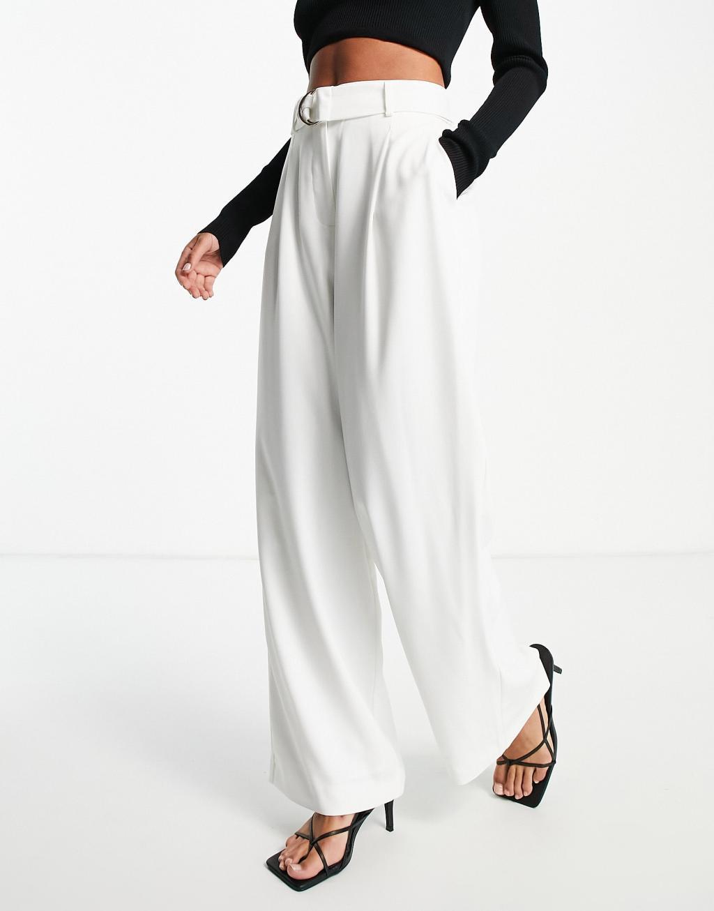 Ever New tailored belted wide leg pants Product Image