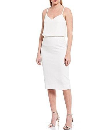 Dress the Population Alondra Blouson Sheath Dress Product Image