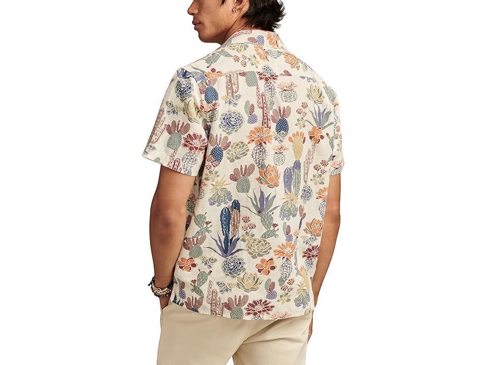 Lucky Brand Floral Print Short Sleeve Camp Collar Print) Men's Clothing Product Image