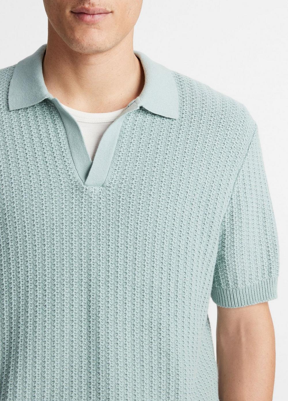 Crafted Rib Cotton-Cashmere Johnny Collar Sweater Product Image