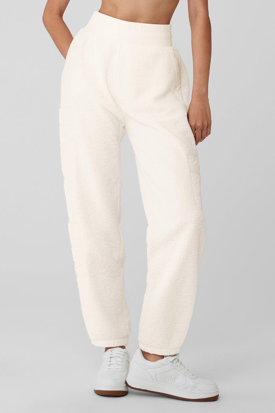 Micro Sherpa High-Waist Solstice Sweatpant - Ivory Female product image