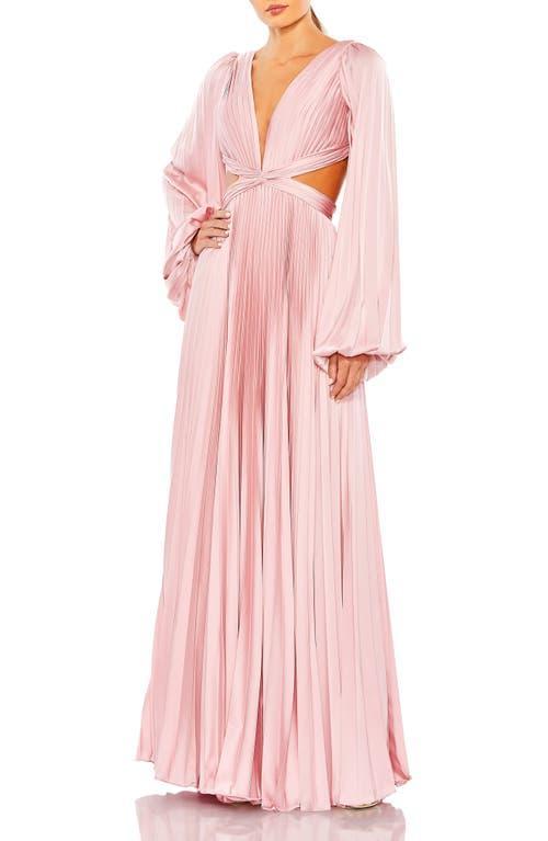 Womens Satin V-Neck Gown Product Image