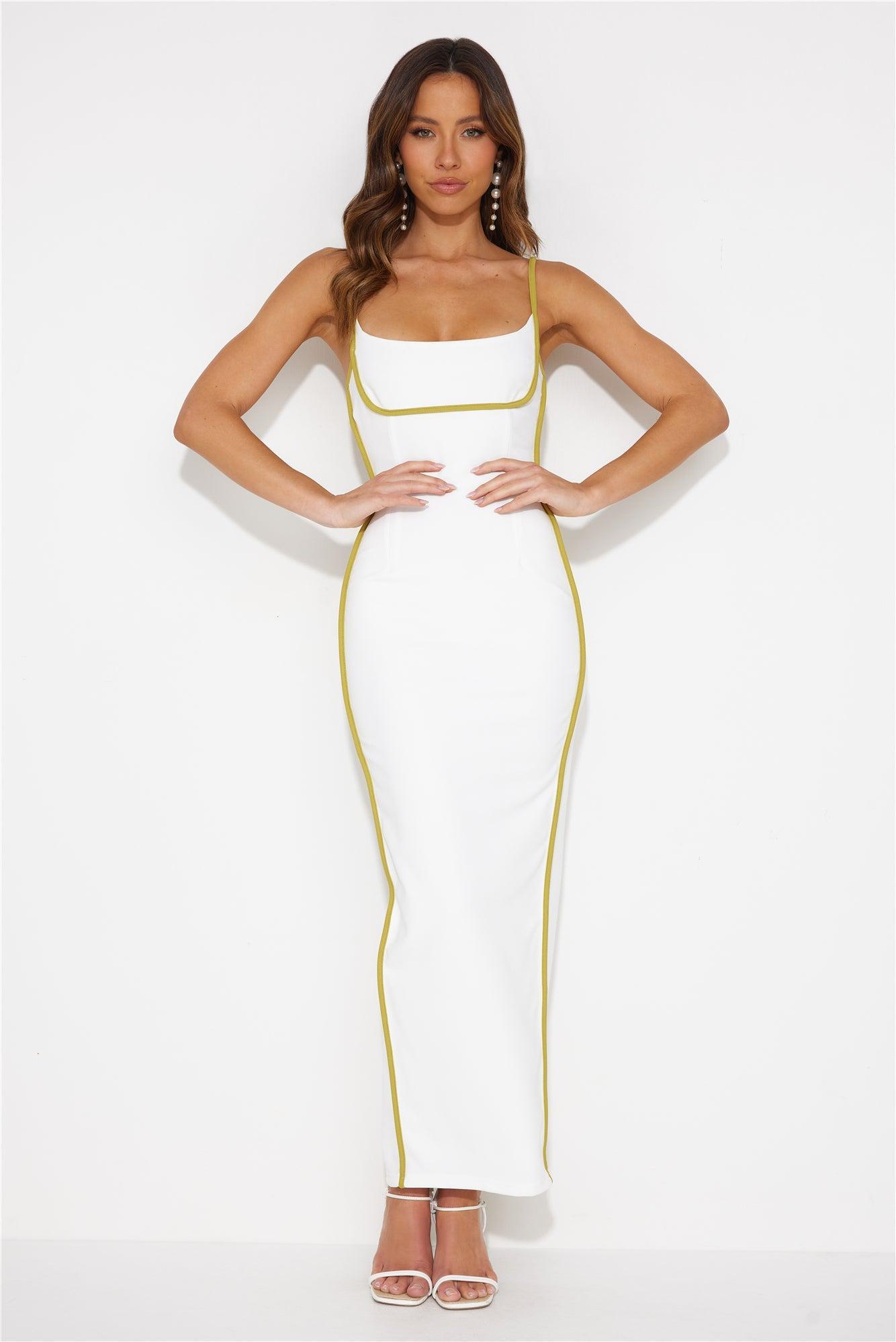 Back To Staples Maxi Dress White Product Image