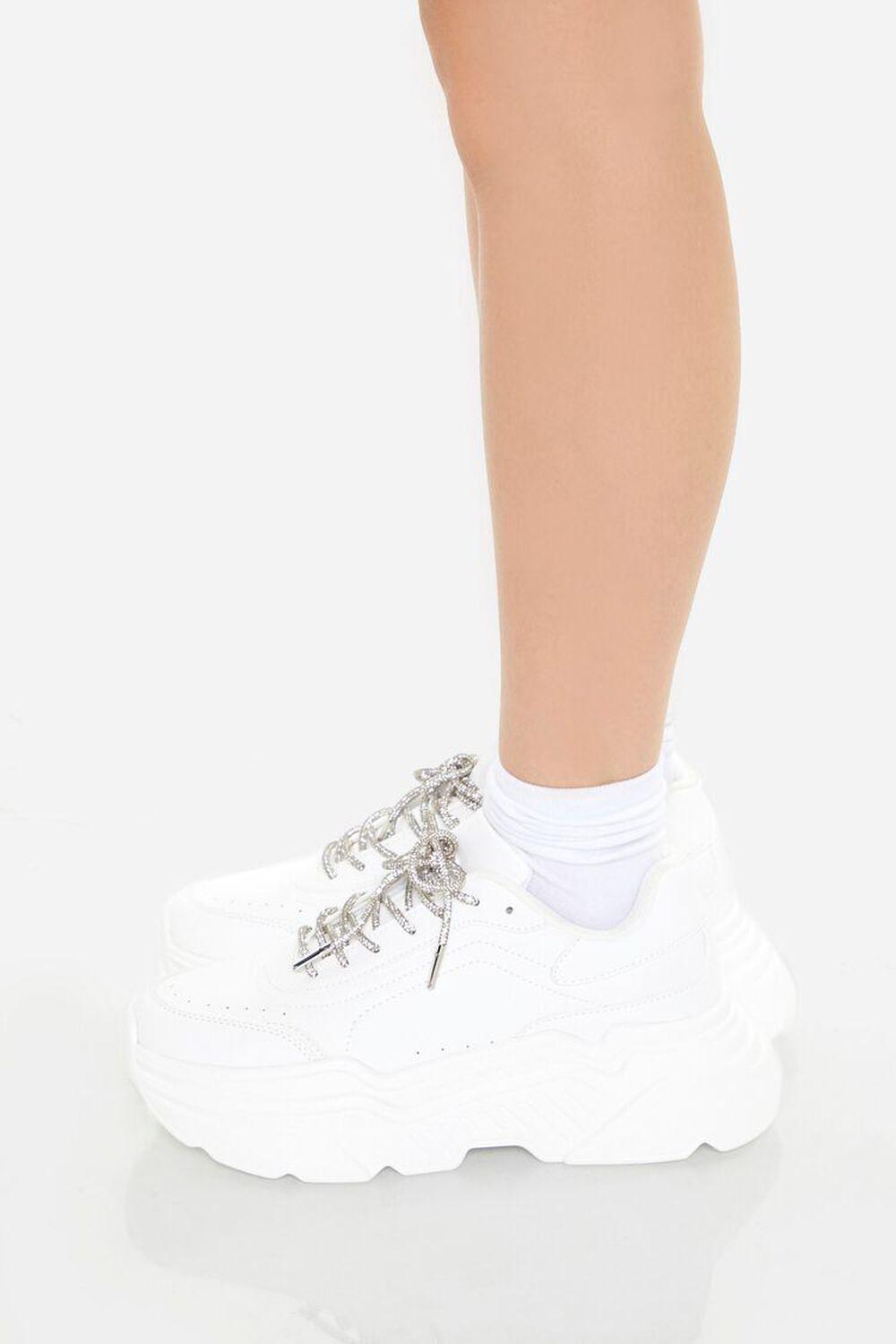 Glitter Lace-Up Platform Sneakers | Forever 21 Product Image