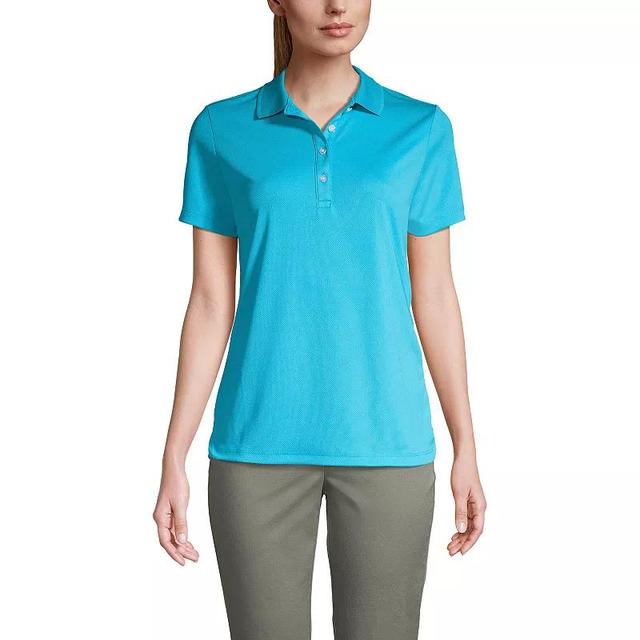 Womens Lands End Short Sleeve Solid Active Polo Shirt Product Image