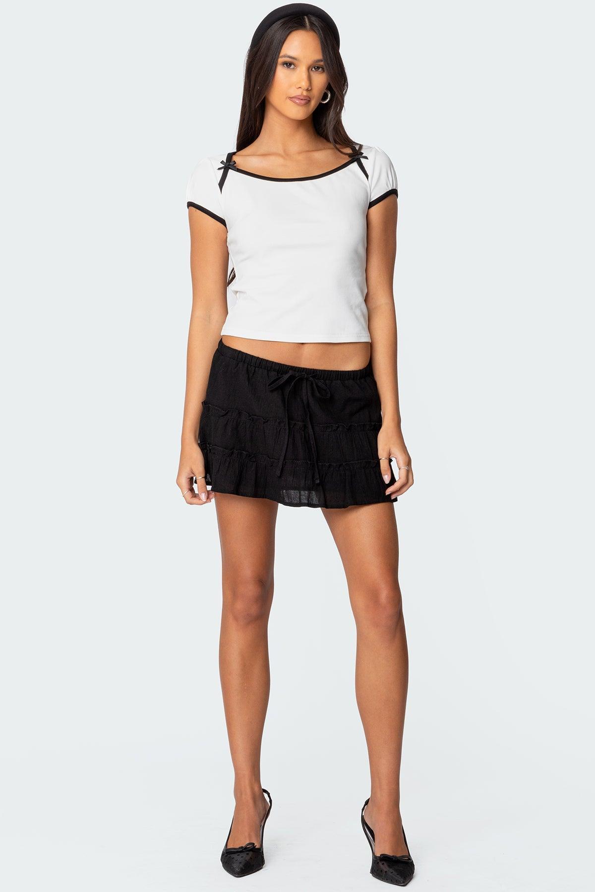 Lora Tiered Mini Skirt Product Image