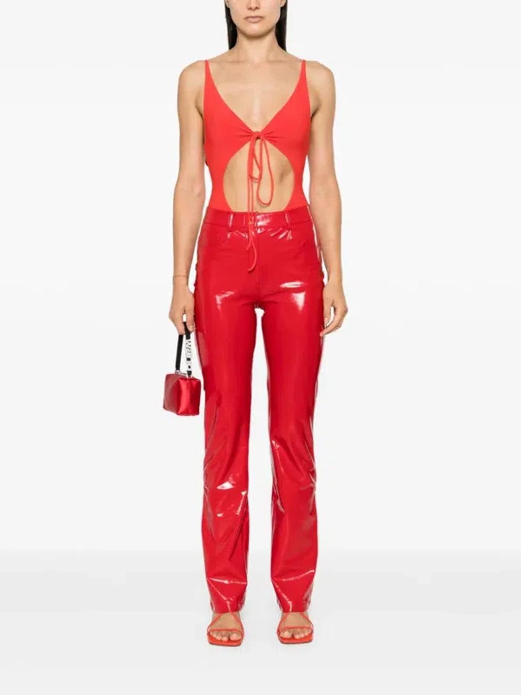 NORMA KAMALI Jeans In Red Product Image