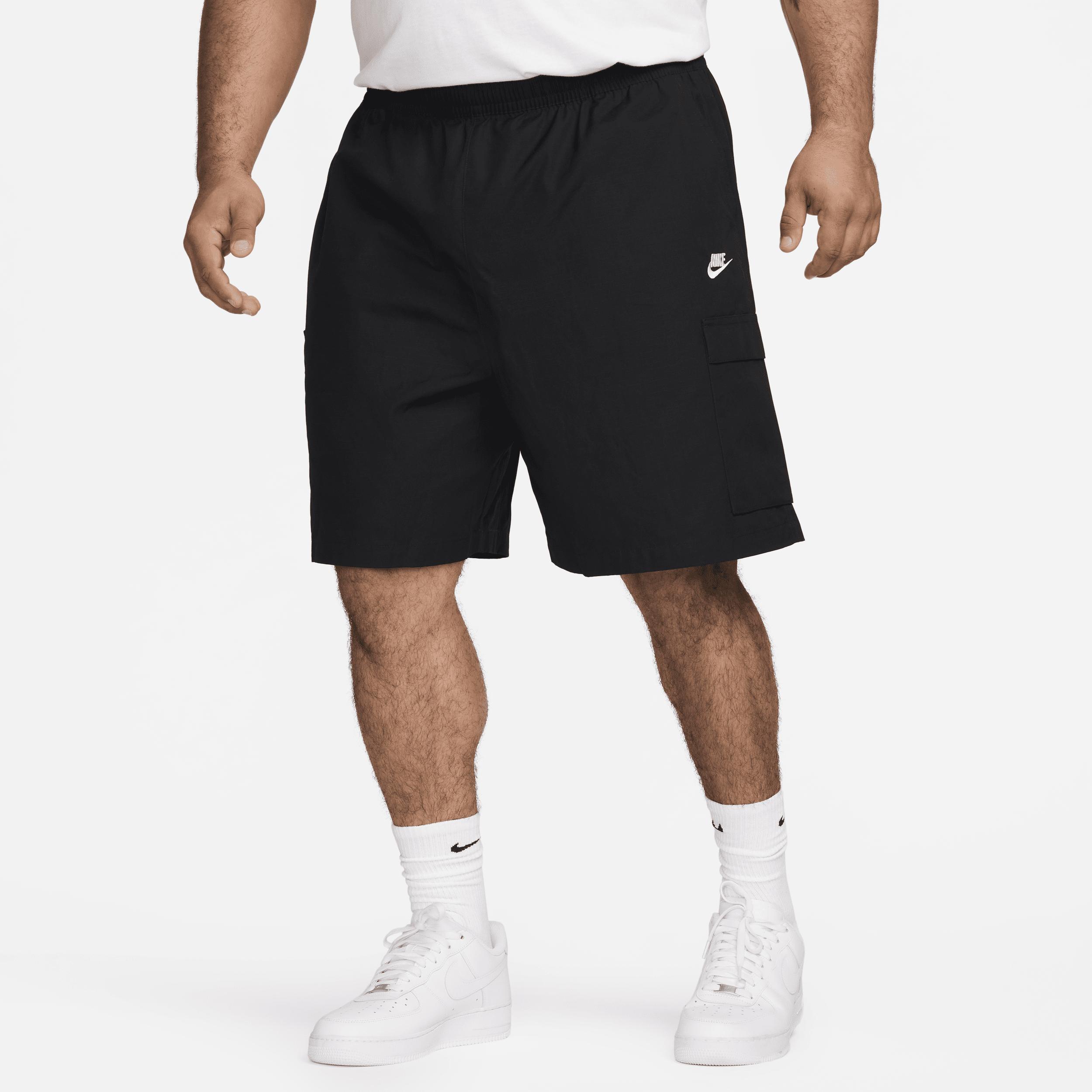 Nike Mens Club Cargo Shorts - Black/White Product Image