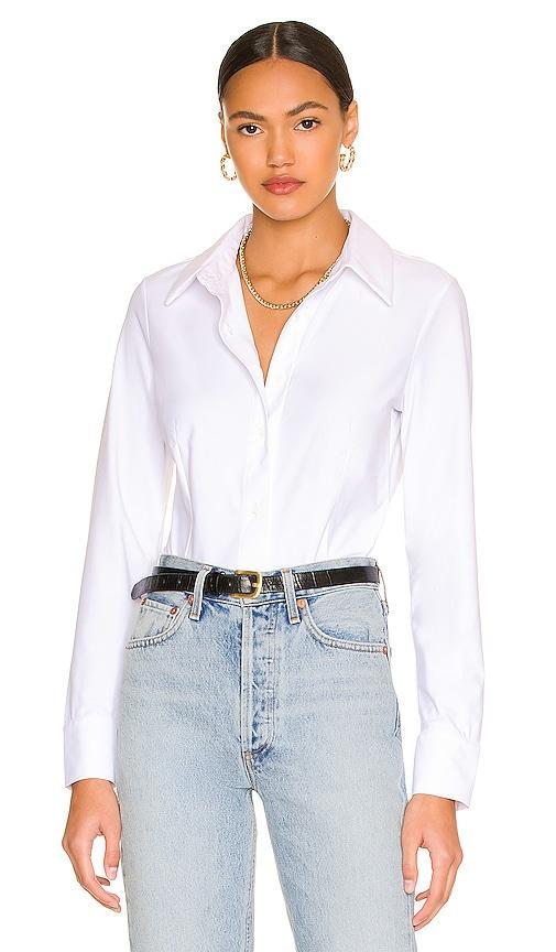 Womens Classic Oxford Shirt Bodysuit Product Image