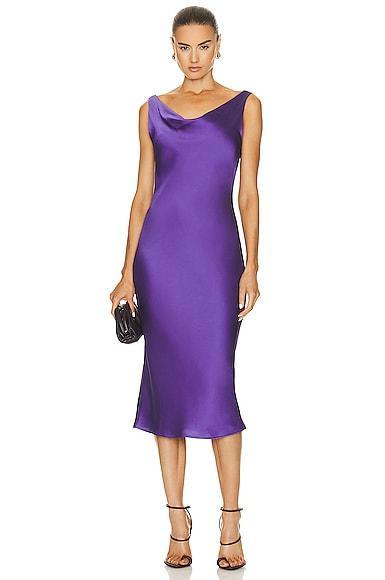 Norma Kamali Maria Dress Purple. (also in ). Product Image