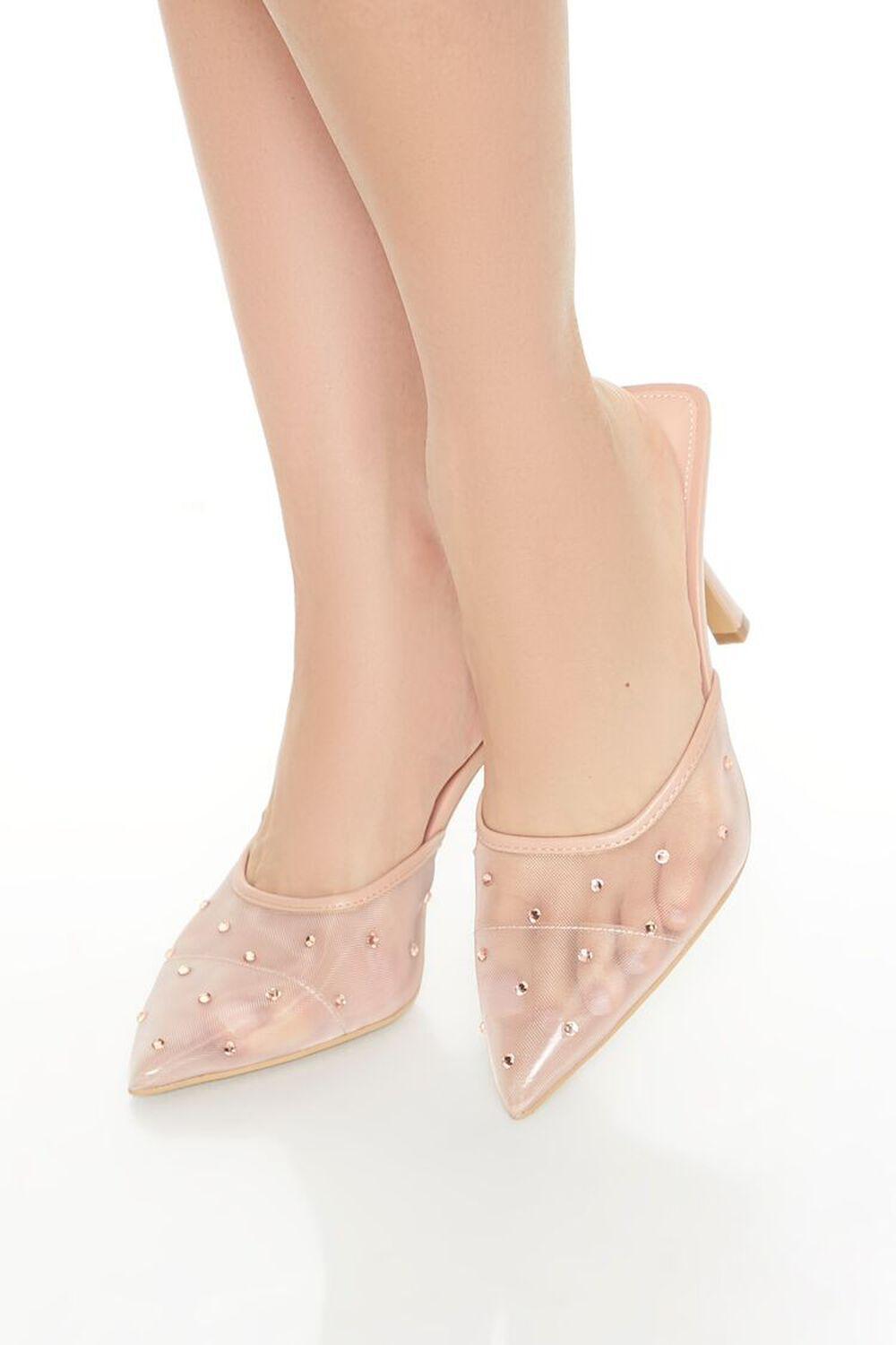 Sheer Rhinestone Heels | Forever 21 Product Image