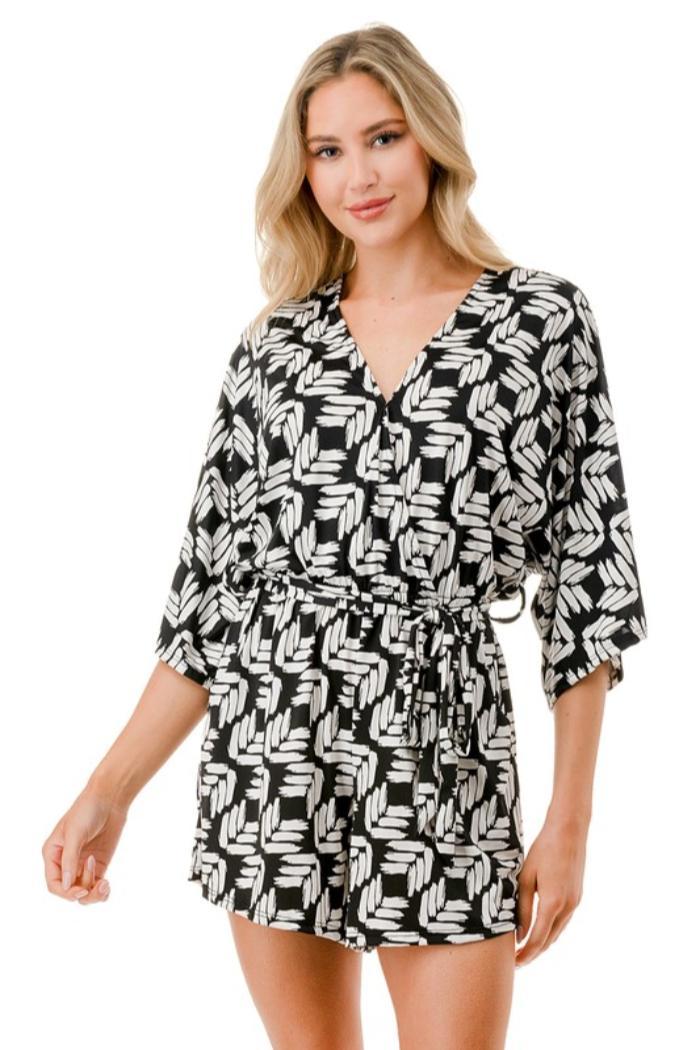 Kimono Sleeve Romper Product Image