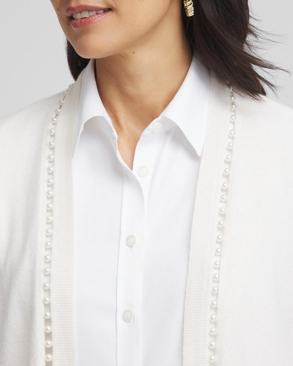 Cashmere Pearl Trim Cardigan product image