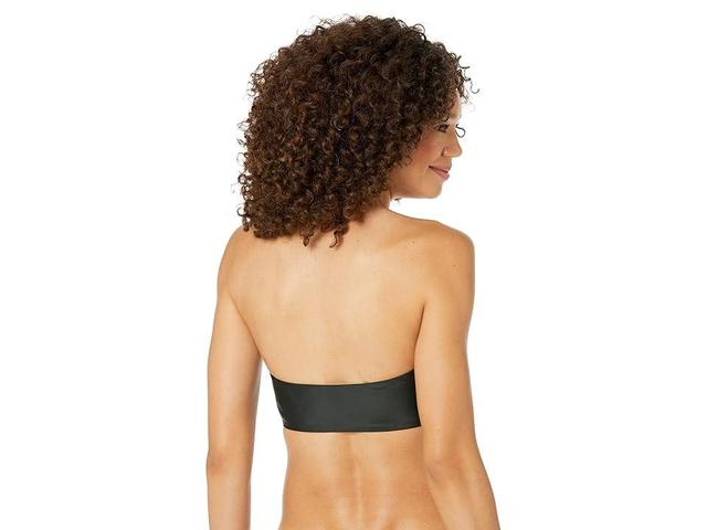 Madewell Madewell Second Wave Spaghetti-Strap Bandeau Bikini Top (True Black) Women's Swimwear Product Image