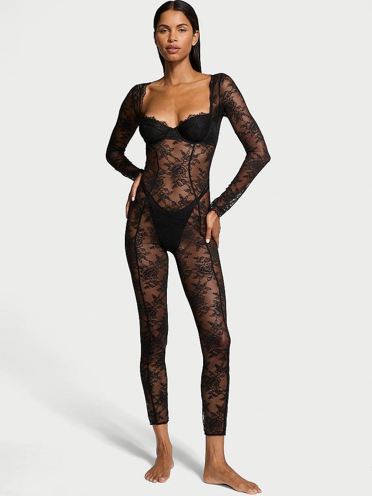 Rose Lace Balconette Catsuit Product Image