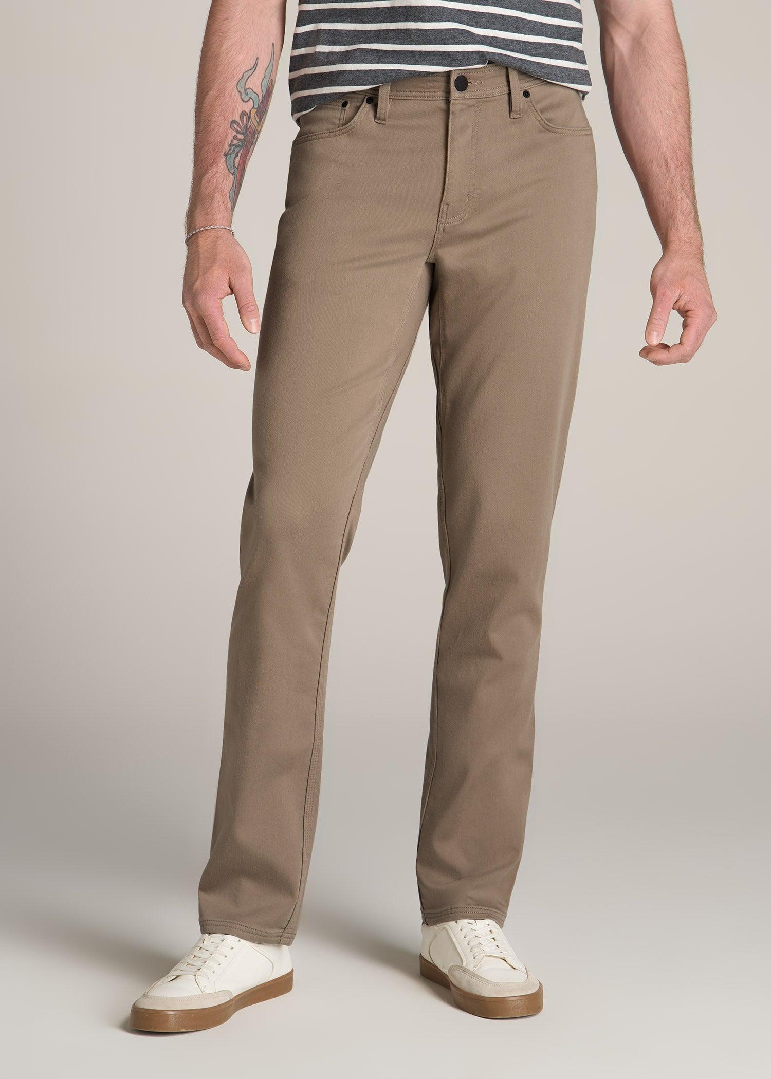 Everyday Comfort 5-Pocket TAPERED-FIT Pant for Tall Men in Dark Sand Product Image