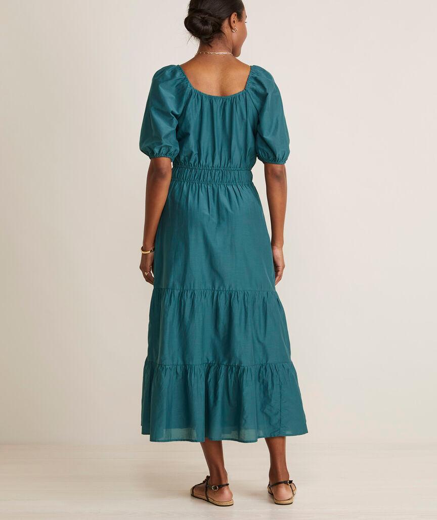 Tiered Smocked-Waist Maxi Dress Product Image