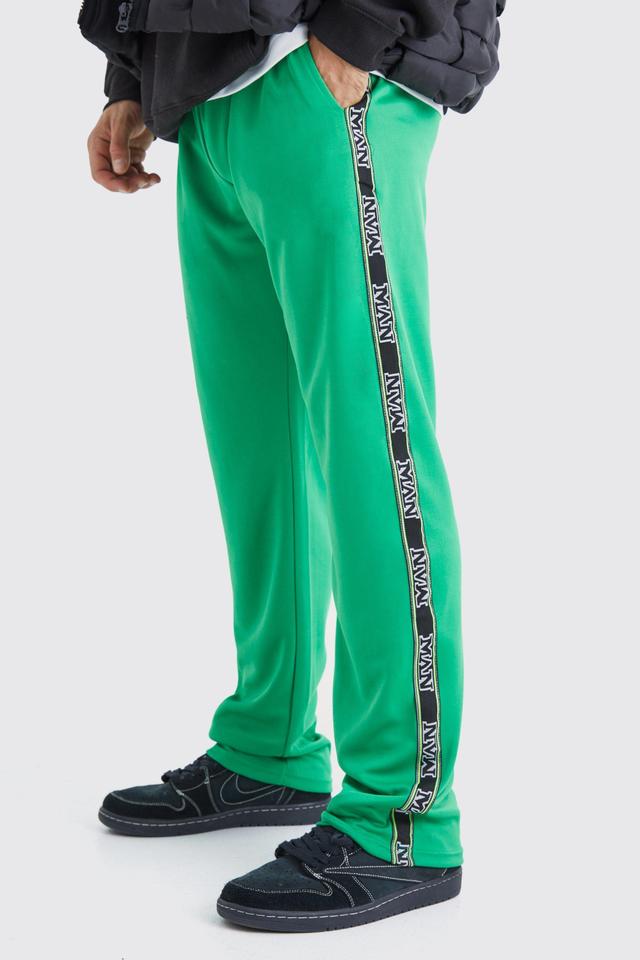 Regular Fit Tape Side Tricot Jogger | boohooMAN USA Product Image