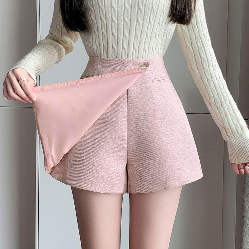 High Waist Plain Mini Skort Product Image