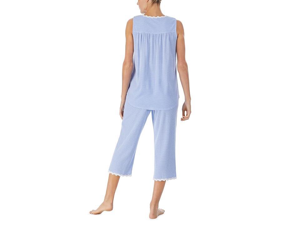 Eileen West Sleeveless Capris Pajama Set (Ocean Stripe) Women's Pajama Sets Product Image