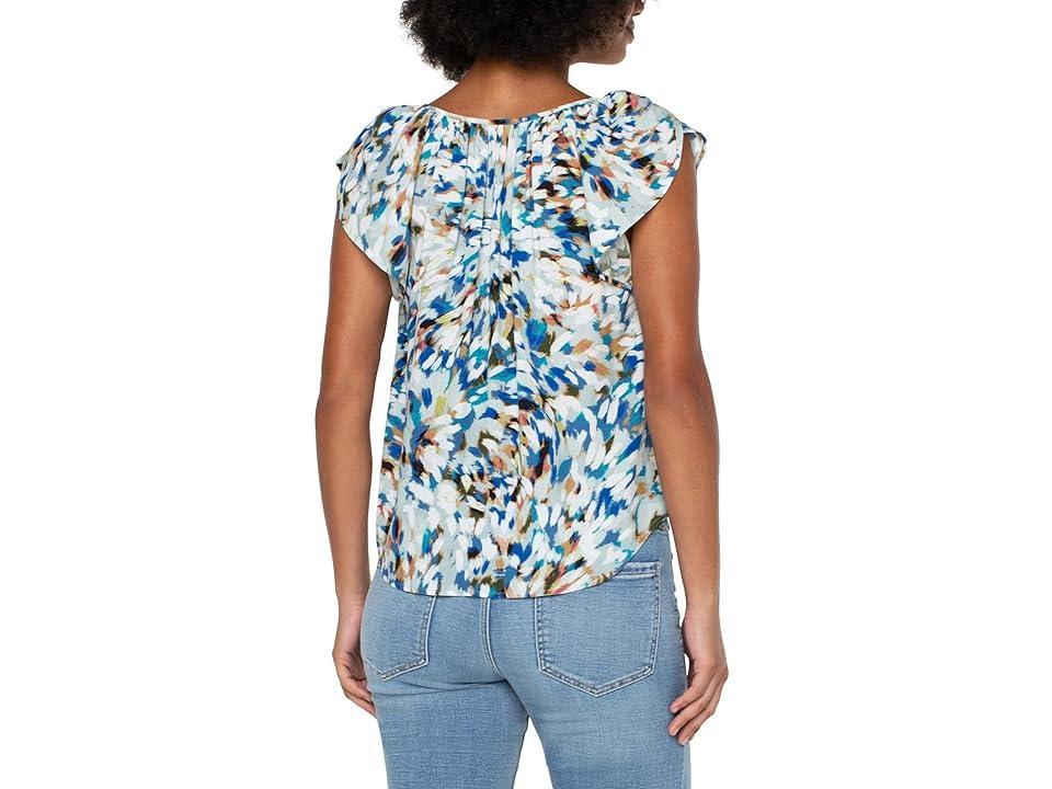 Liverpool Los Angeles Flutter Sleeve Blouse Product Image