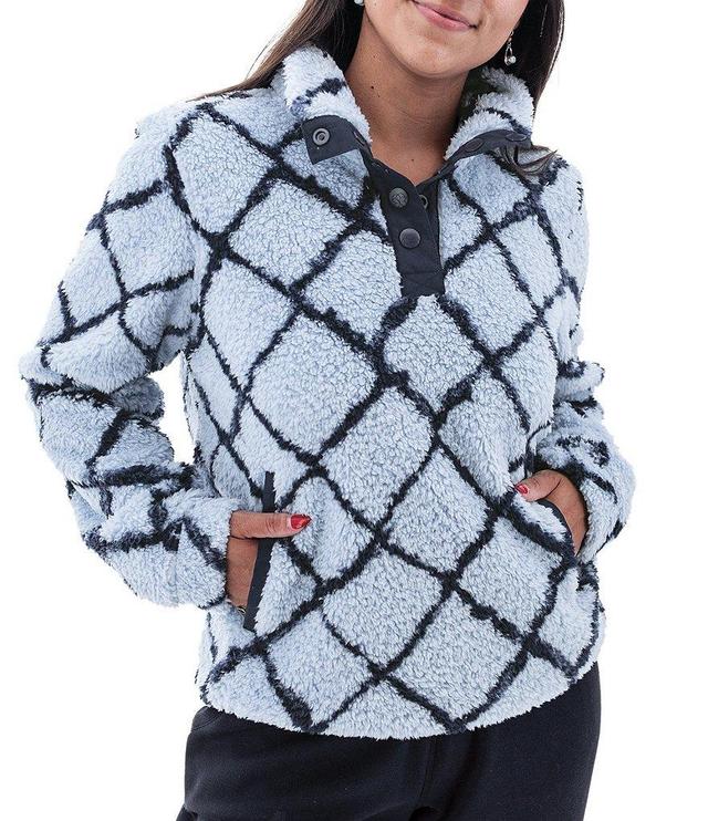 Aventura Fusion Diamond Pattern Fleece Collared Pullover Product Image