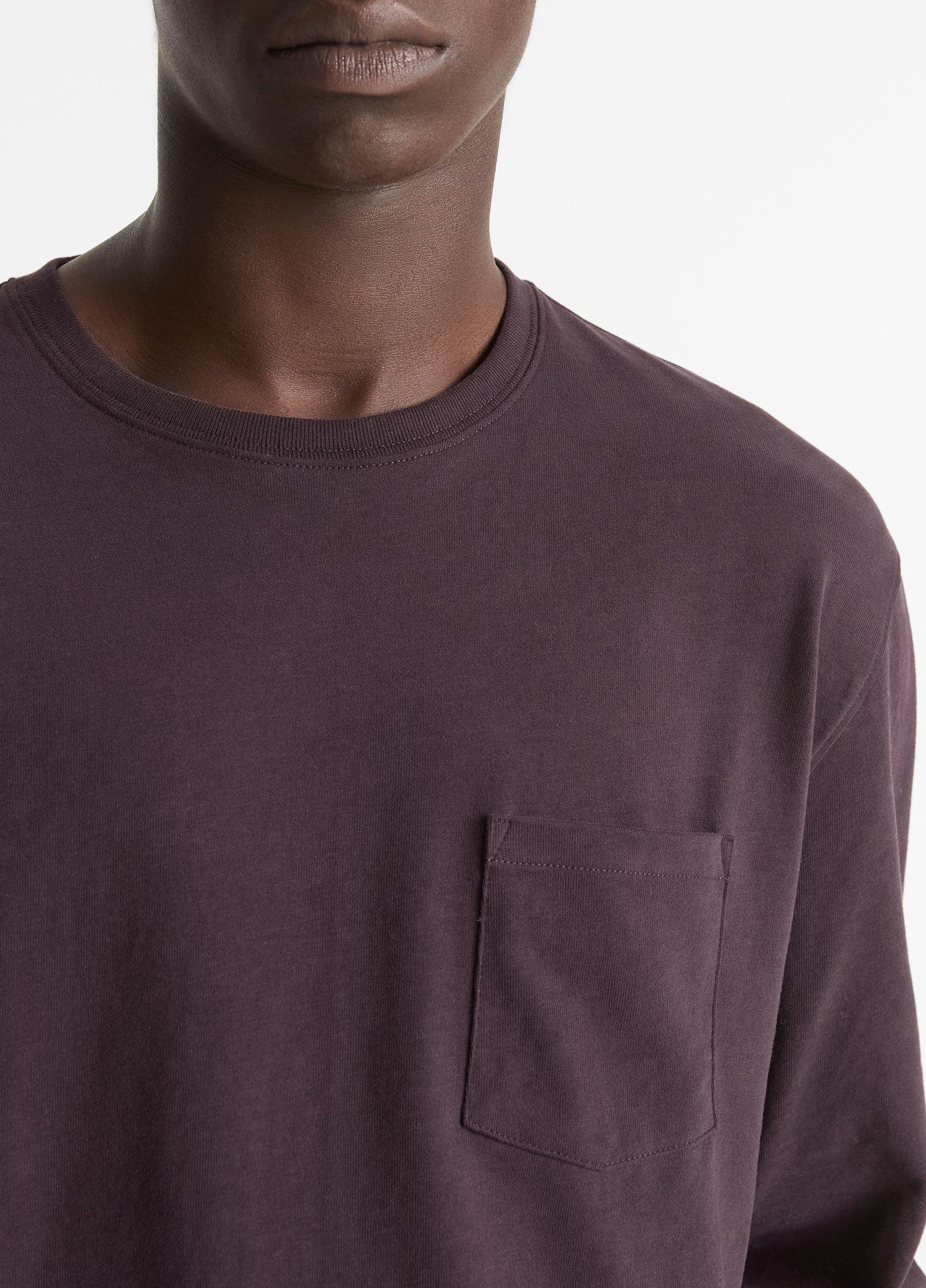 Sueded Jersey Long-Sleeve Pocket T-Shirt Product Image