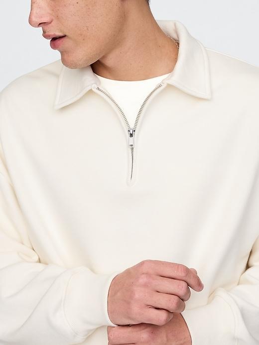 Heavyweight Quarter-Zip Polo Sweatshirt Product Image