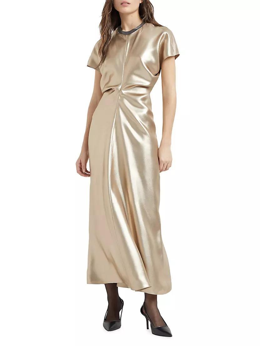 Lamé Silk Twill Dress Product Image