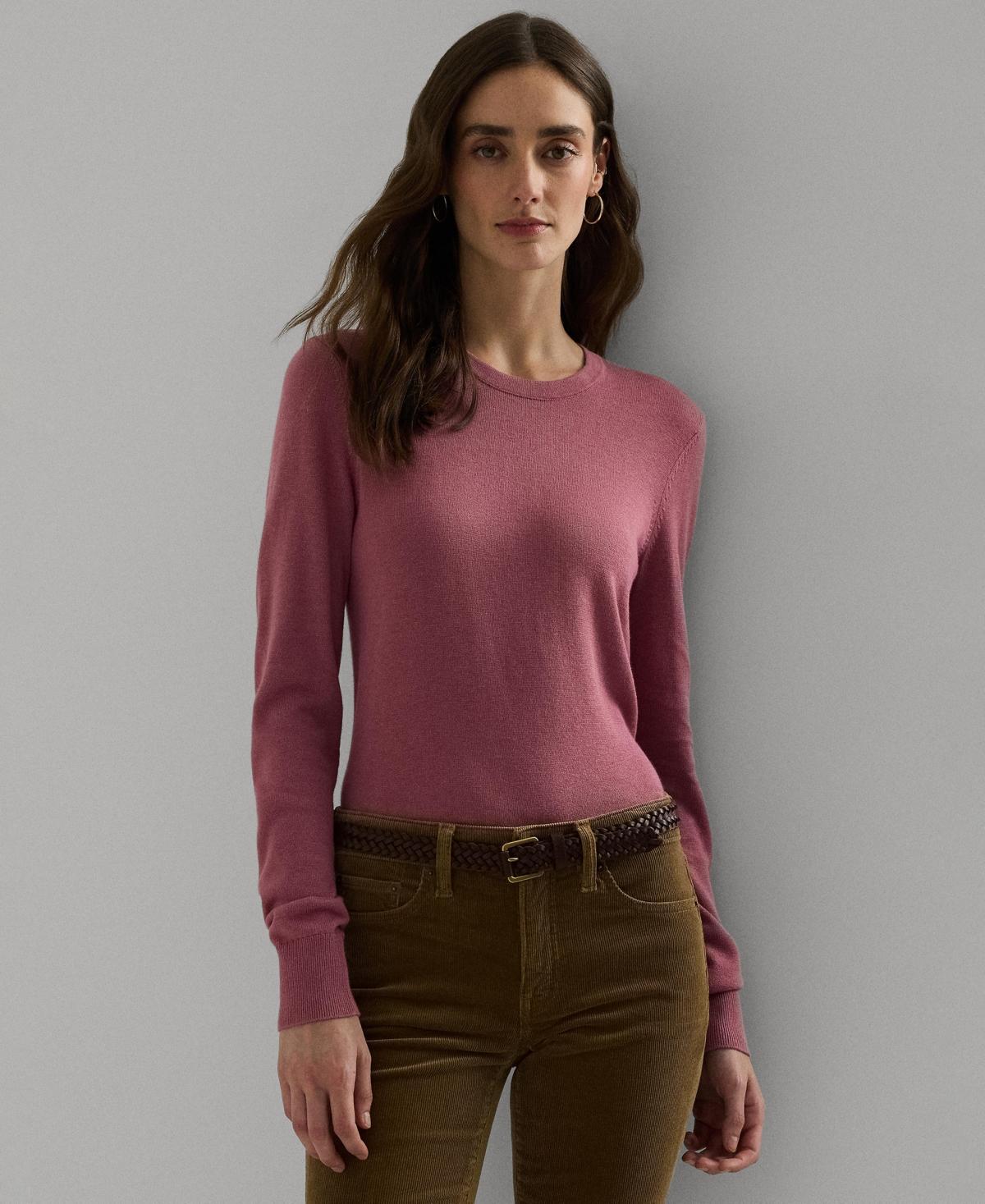 Lauren Ralph Lauren Womens Slim-Fit Crewneck Sweater Product Image