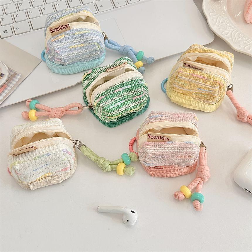 Striped Earphone Pouch Product Image