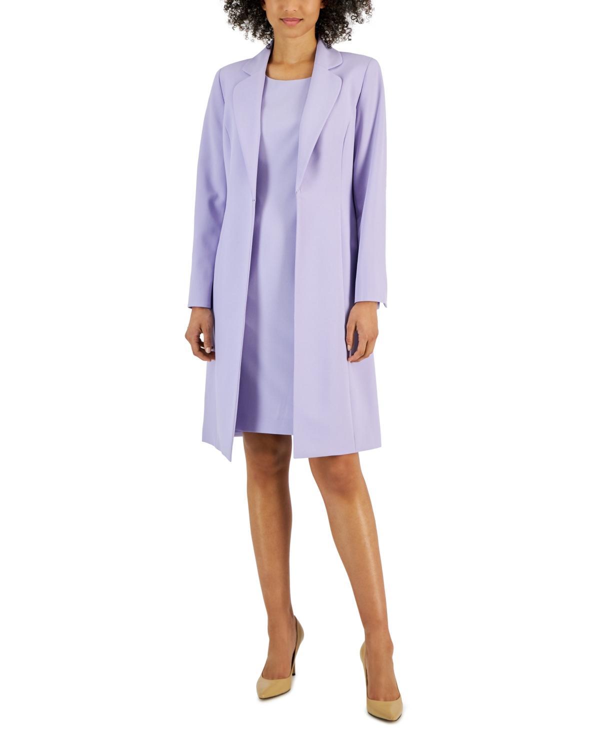 Le Suit Womens Crepe Topper Jacket & Sheath Dress Suit, Regular and Petite Sizes Product Image