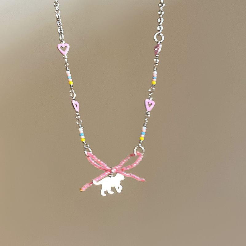 Cartoon Pendant Beaded Necklace Product Image