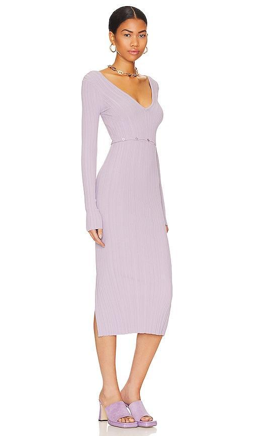 LPA Delaire Button Off Midi Dress in Lavender. Size XL. Product Image