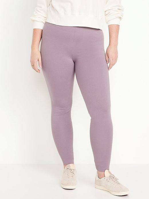 High-Waisted Jersey Ankle Leggings Product Image