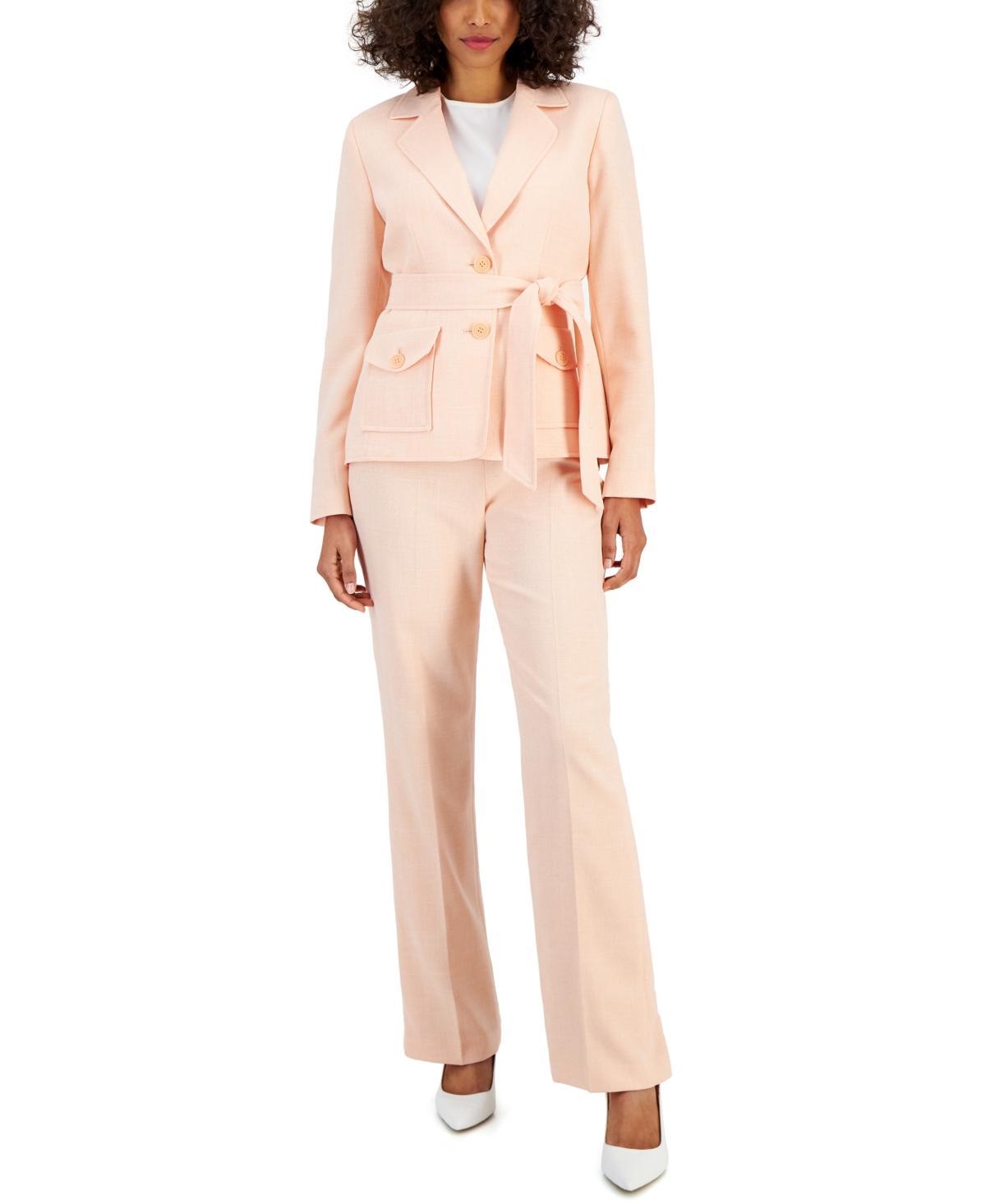 Le Suit Womens Belted Safari Jacket Pantsuit, Regular & Petite Sizes Product Image