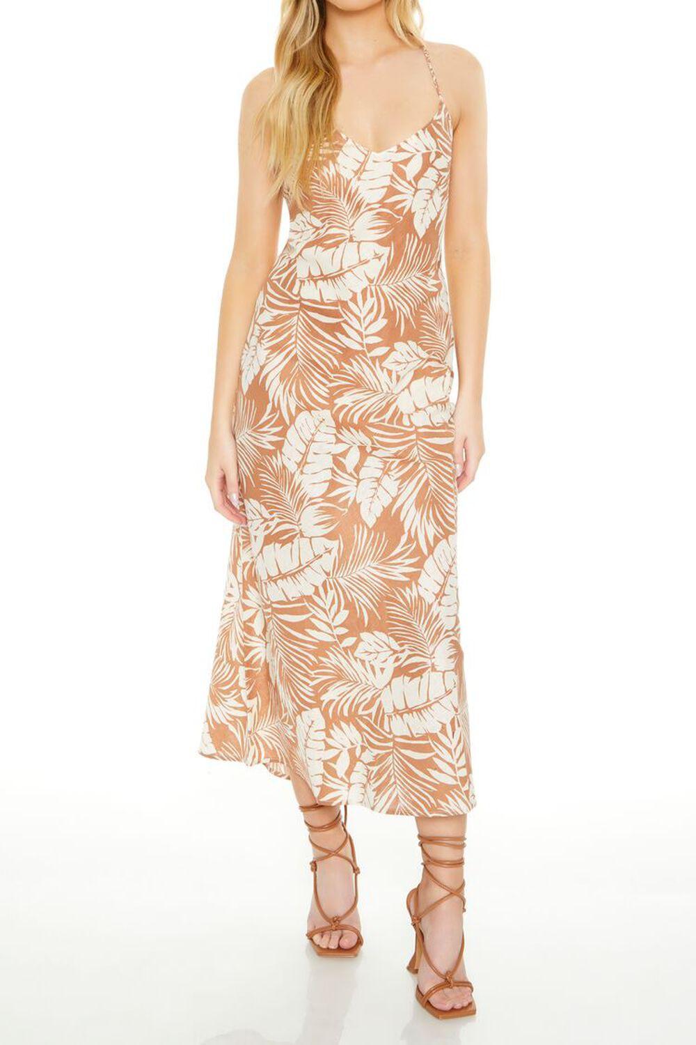 Tropical Leaf Print Maxi Dress | Forever 21 Product Image